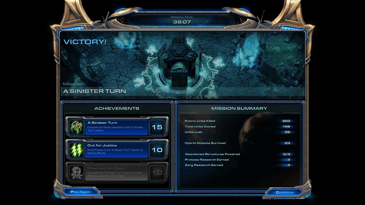 Starcraft 2 Wings of Liberty Campaign - A Sinister Turn (Brutal) | 星海爭霸II：自由之翼 - 邪惡轉捩點 (殘酷)