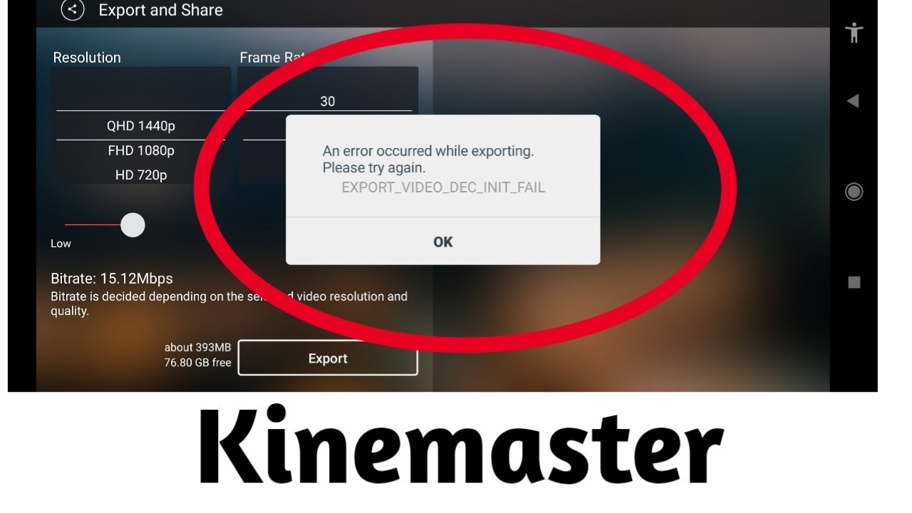 How To Fix Kinemaster An Error Occurred While Exporting Please Try Again