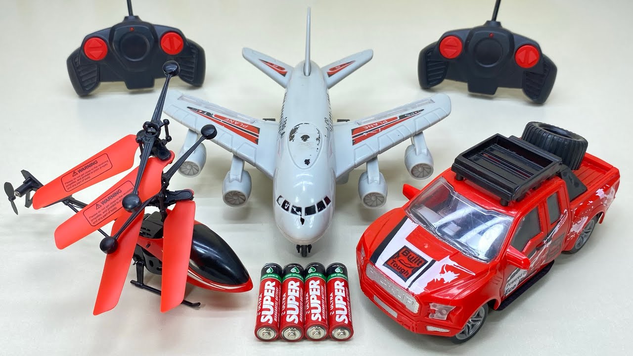 RemoteControl RC Flying Helicopter with RC A380 Airplane & 3D Light RC Car Unboxing,Review,Testing 🚘
