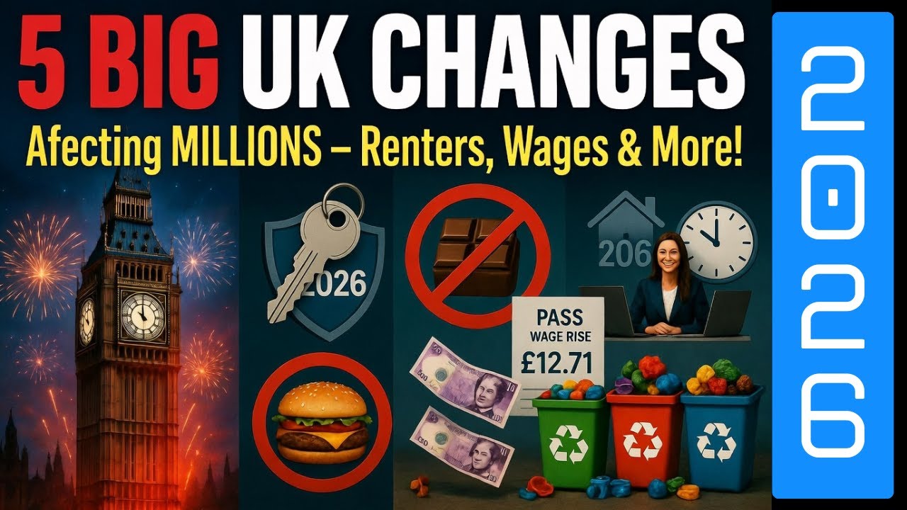 5 MAJOR UK Law Changes Coming in 2026 That Will Affect YOU (Renters, Junk Food, Wages & More!)