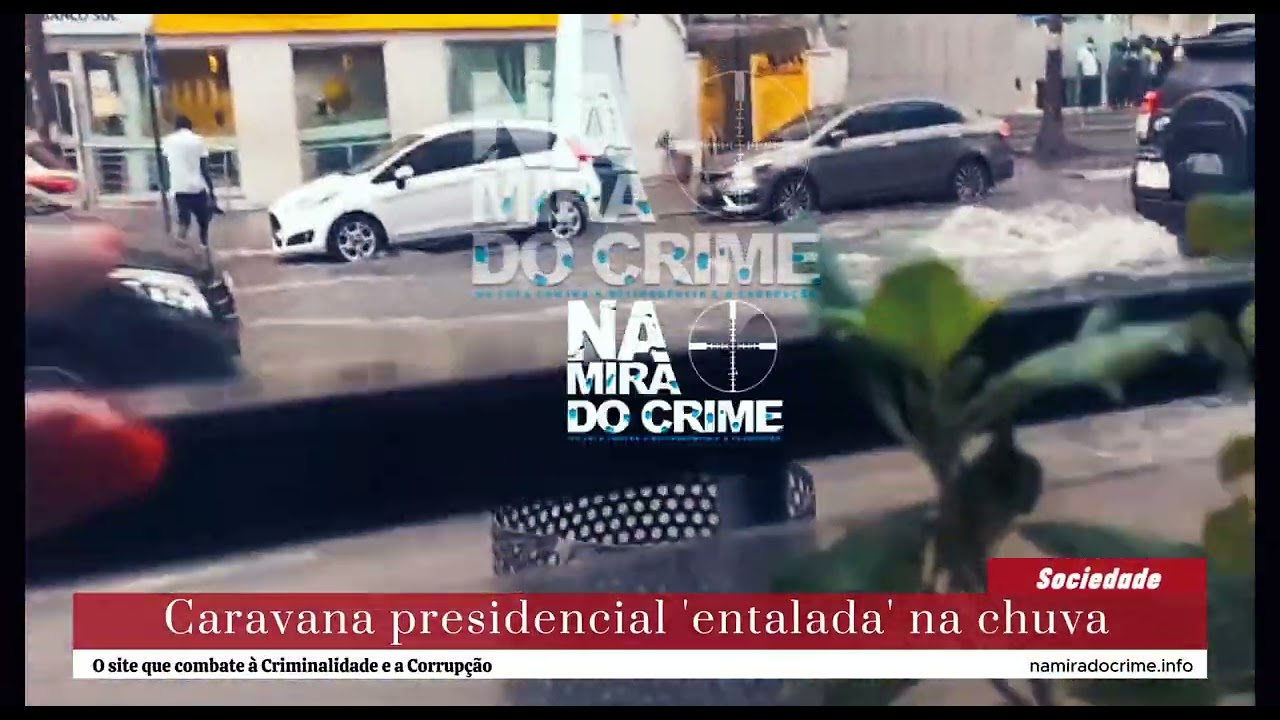 Caravana presidencial 'entalada' na chuva
