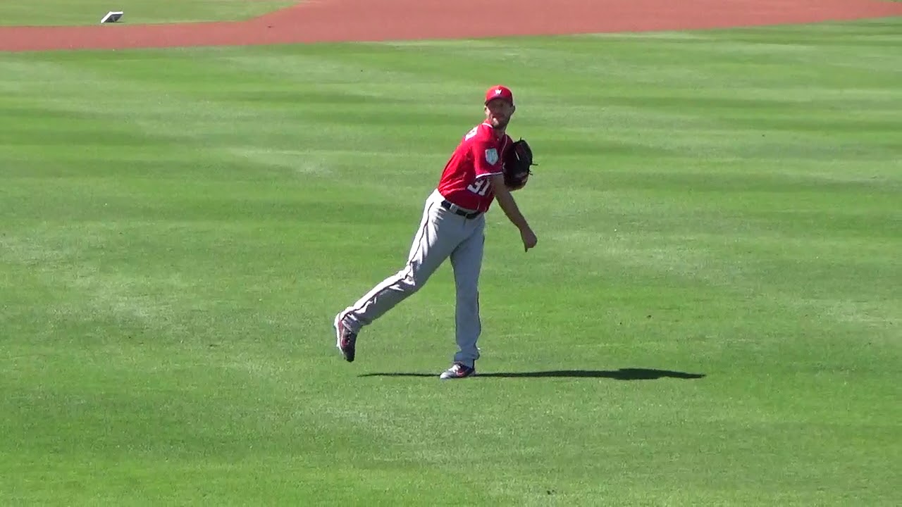 Max Scherzer 2019 Starting Pitcher Warmup Routine