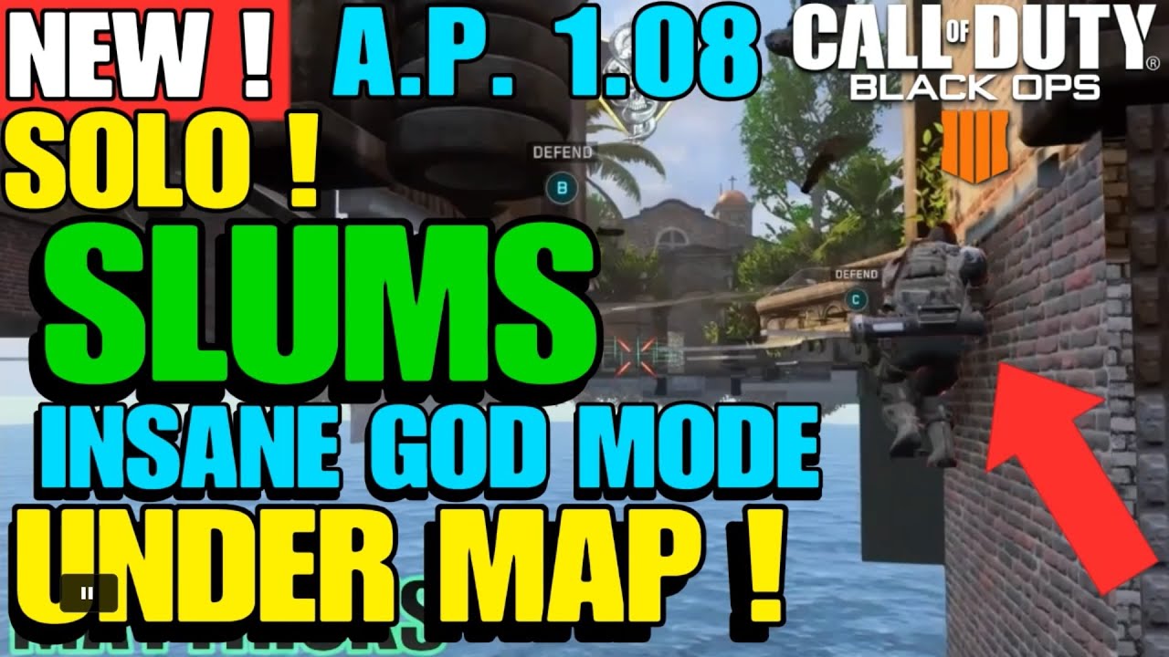 BO4 GLITCH *NEW* SLUMS INSANE GOD MODE WALLBREACH UNDER THE MAP PS4 XB1 PC AFTER PATCH 1.08