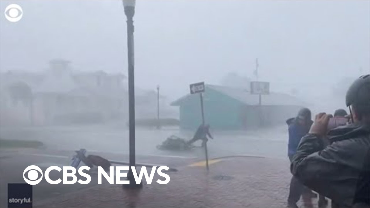 Weather Channel's Jim Cantore nearly blown away, hit by tree branch while covering Hurricane Ian