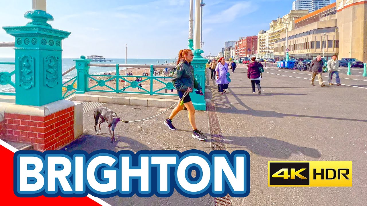 BRIGHTON | Walk to Brighton Seafront and Quadrophenia Alley [4K HDR]