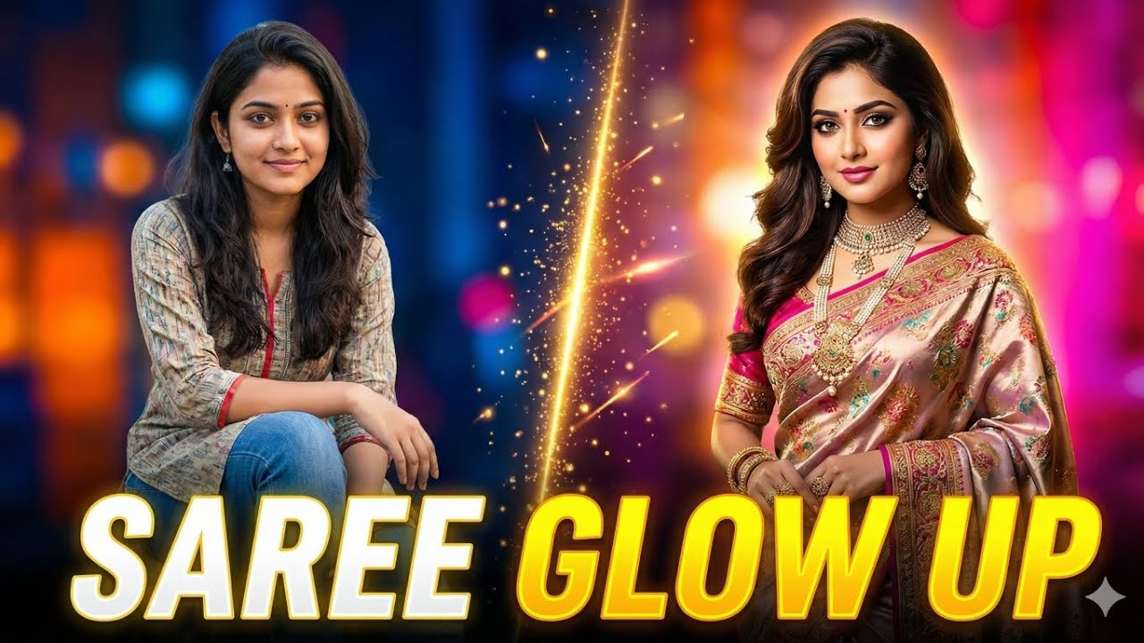 Saree Fashion Transformation – 10 Beautiful Looks | Saree Glow Up ✨