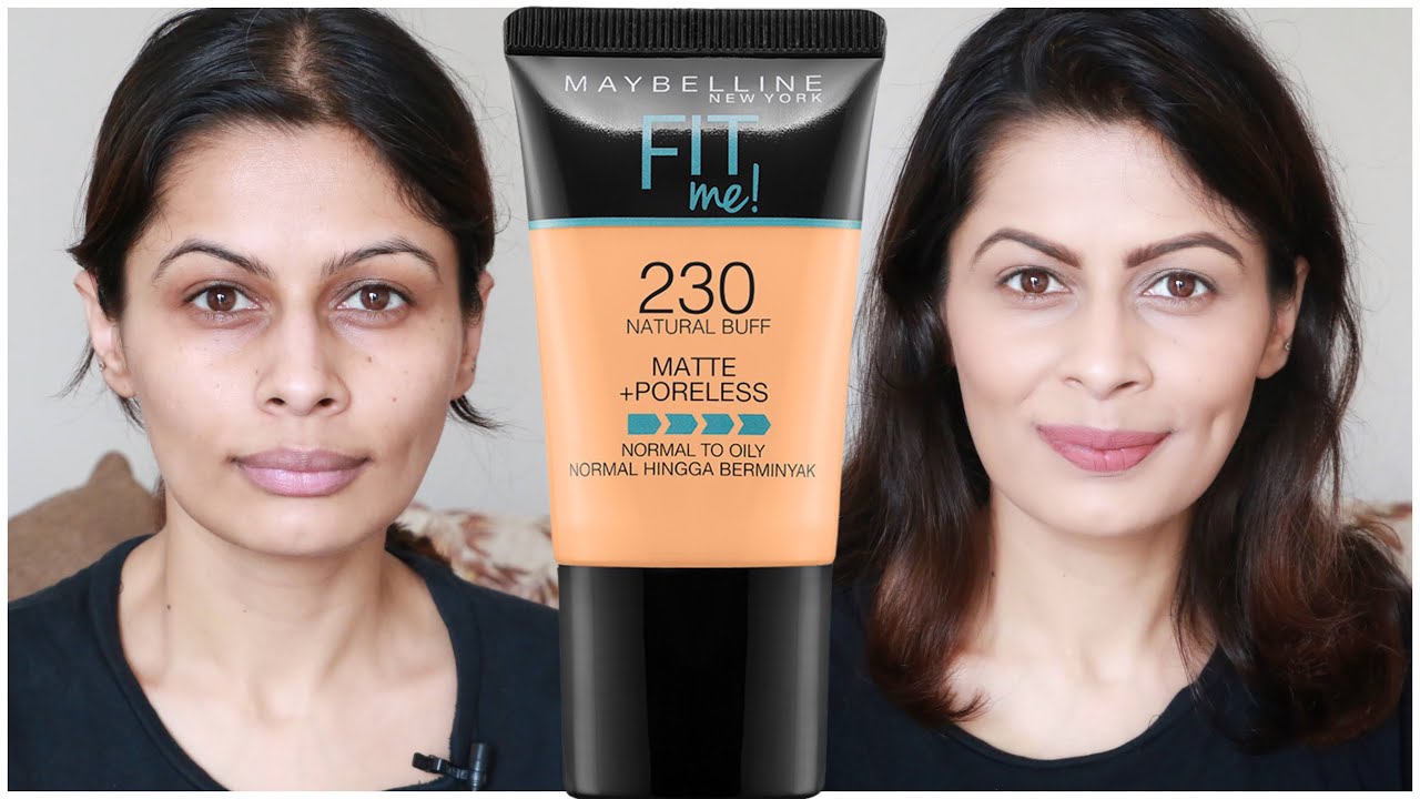Maybelline Fit Me Matte+Poreless Foundation Review & Demo | Wear Test | Combination & Oily Skin
