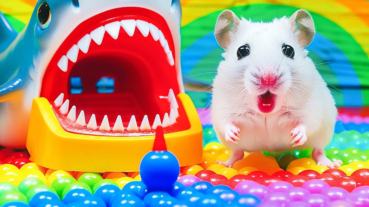Hamster Escape From Pop It Giant Shark Prison Maze | Hamster Maze