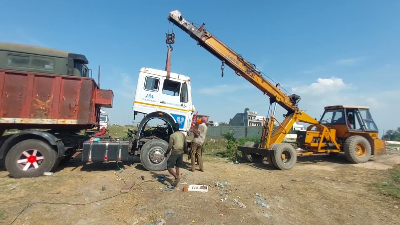 TATA 4118 Da Kabin Change! Crane Ne Chukta Cabin #truckawale #truckingvlog @IndianTruckingVlog