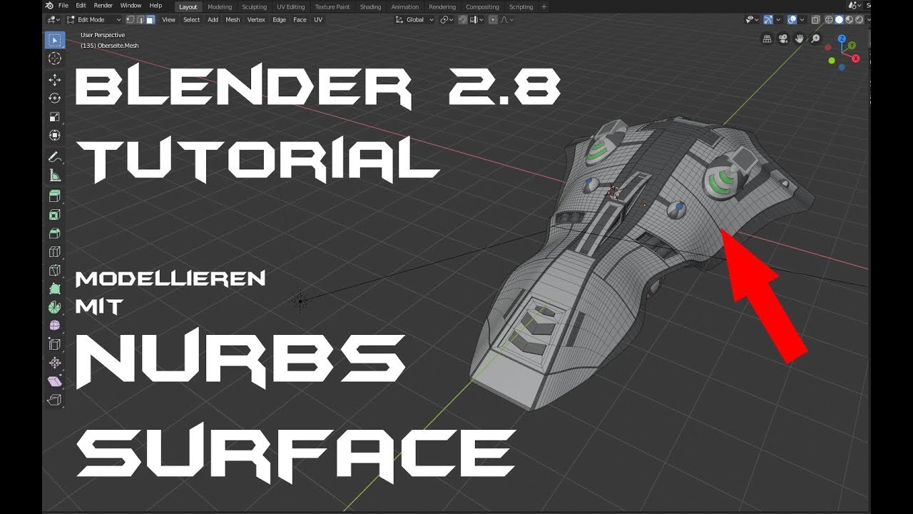 Blender 2.8 Tutorial Modellieren mit Nurbs Surface