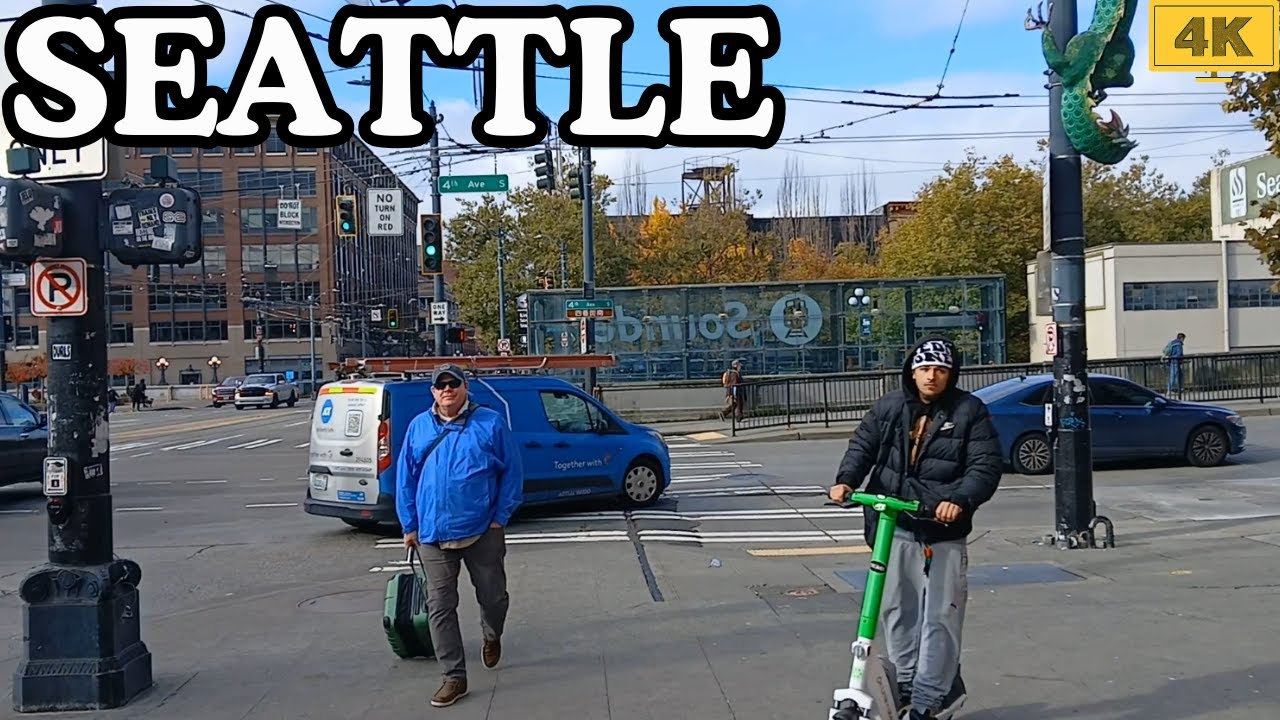 What Seattle Sounds Like at 50°F 🥶 A Silent 15 Minute Walking Tour | October 28, 2025 | 4K 60fps 