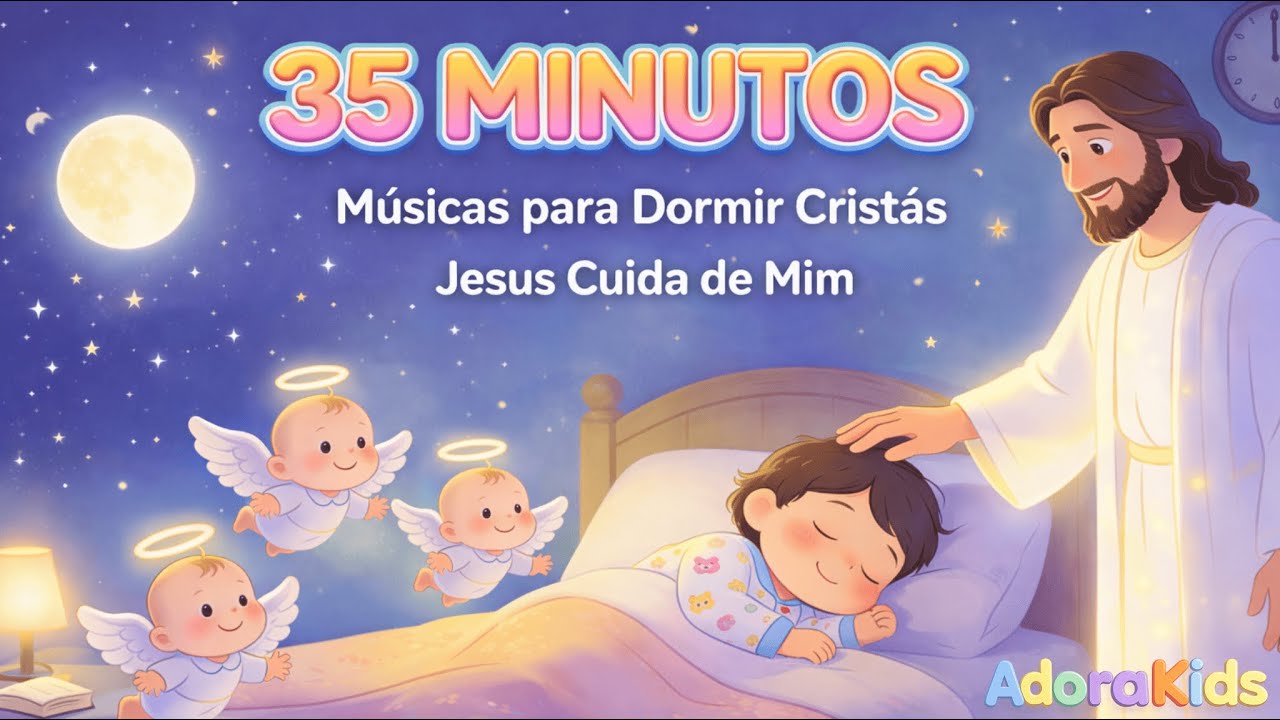 Especial Soninho Vol.5 🌙 Jesus Cuida de Mim | 35 MINUTOS de Canções de Ninar Cristãs | AdoraKids
