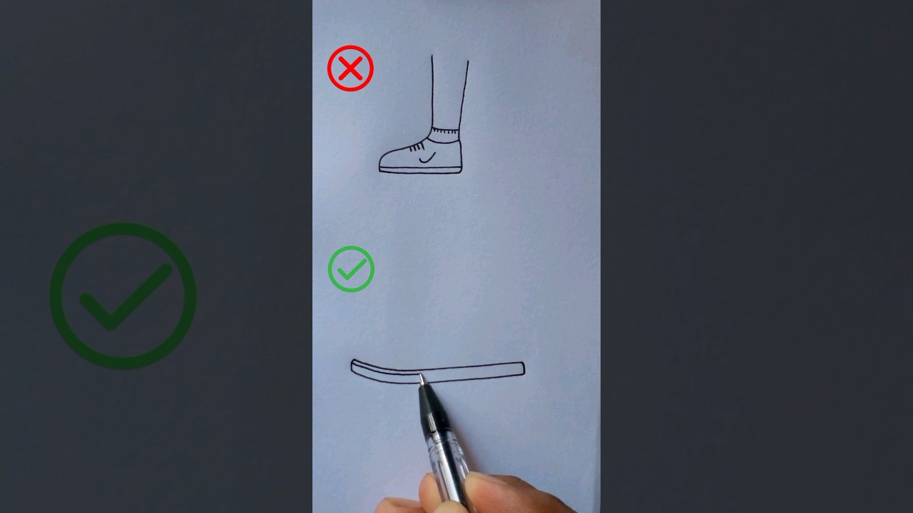 Nike shoe drawing easy 👟 #drawingtutorial