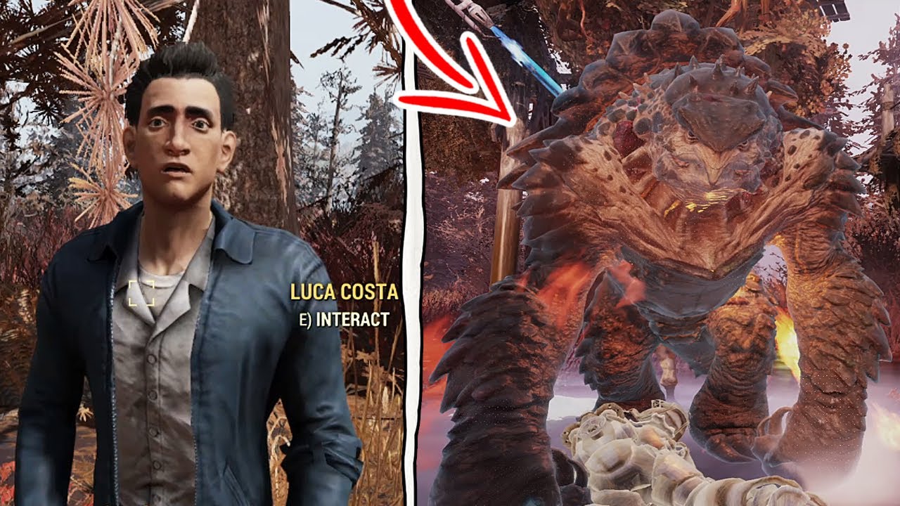 How Luca Reacts to the Ogua Cryptid - Fallout 76