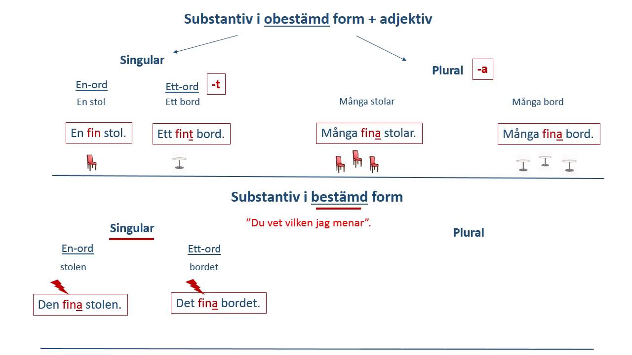 Substantiv och adjektiv -lektionsfilm