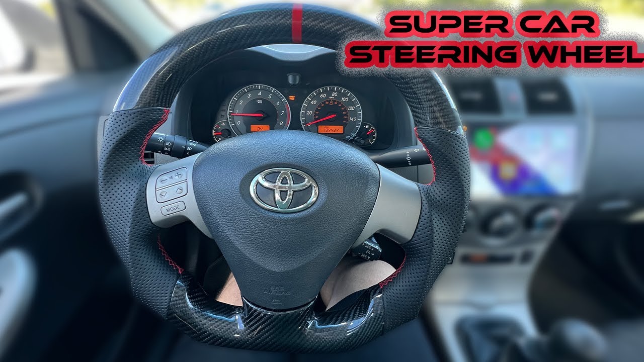 Turbo Corolla gets a SUPER CAR Steering Wheel