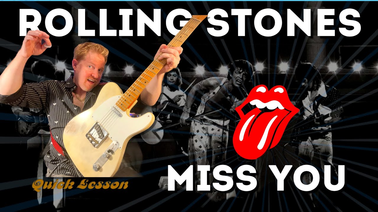 Miss You - Rolling Stones - Guitar Lesson + Tutorial