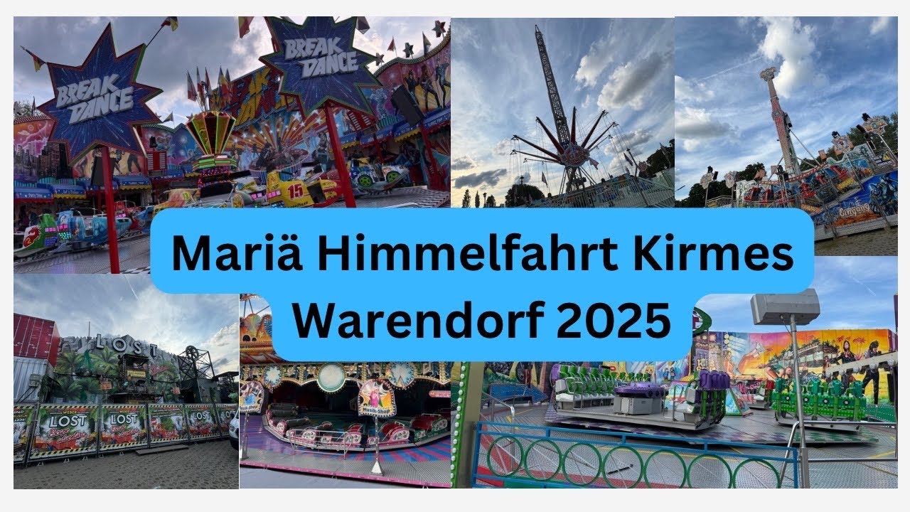 Warendorf Mariä-Himmelfahrts Kirmes 2025 - 1 Tage vor Eröffnung! - Aufbau Rundgang (Video)