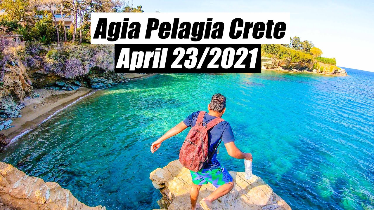 Walking tour of Agia Pelagia, Crete Greece