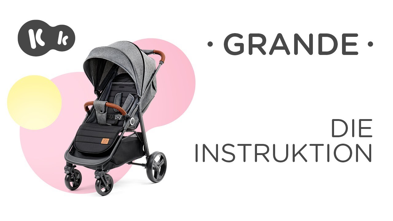 GRANDE-Buggy von Kinderkraft, der in eine liegende Position verstellt werden kann  |Montageanleitung