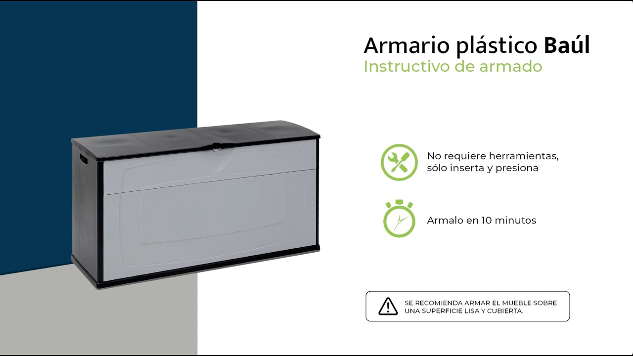 Baúl plástico Instructivo de ensamble
