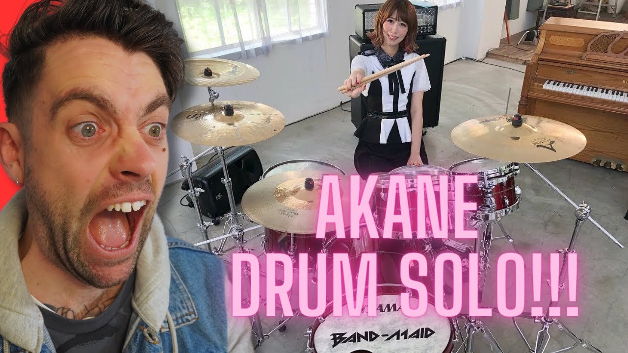 «Британский барабанщик РЕАКЦИЯ на барабанное соло АКАНЕ из Band-Maid REACTION»