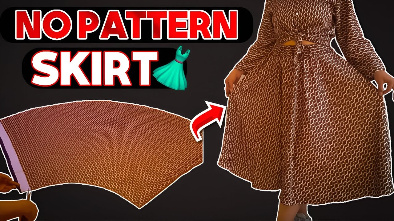 Как сшить юбку-солнце без выкройки | Простой урок по пошиву юбки своими руками