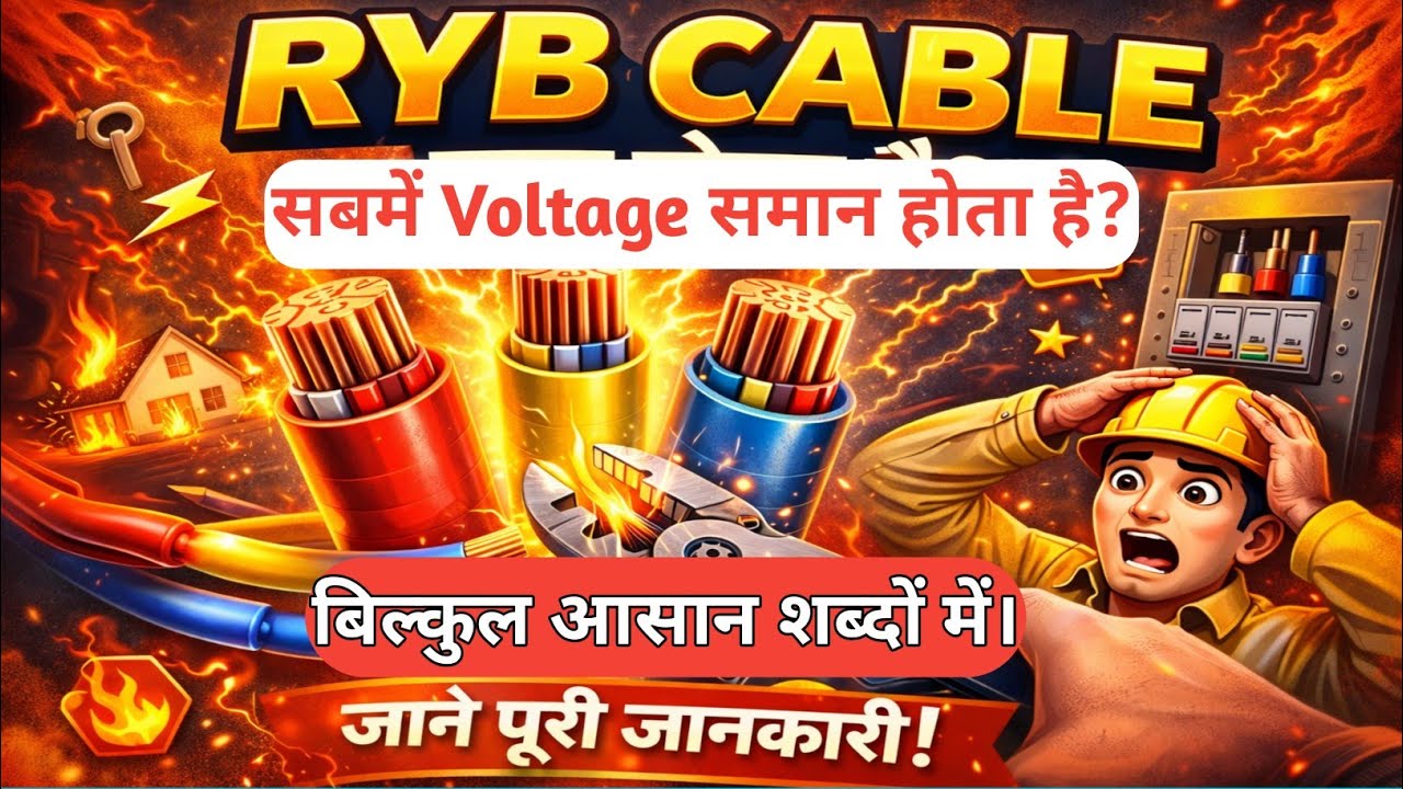RYB cable kya hota hai | RYB cable kyo use hota hai | RYB cable me voltage same hota hai