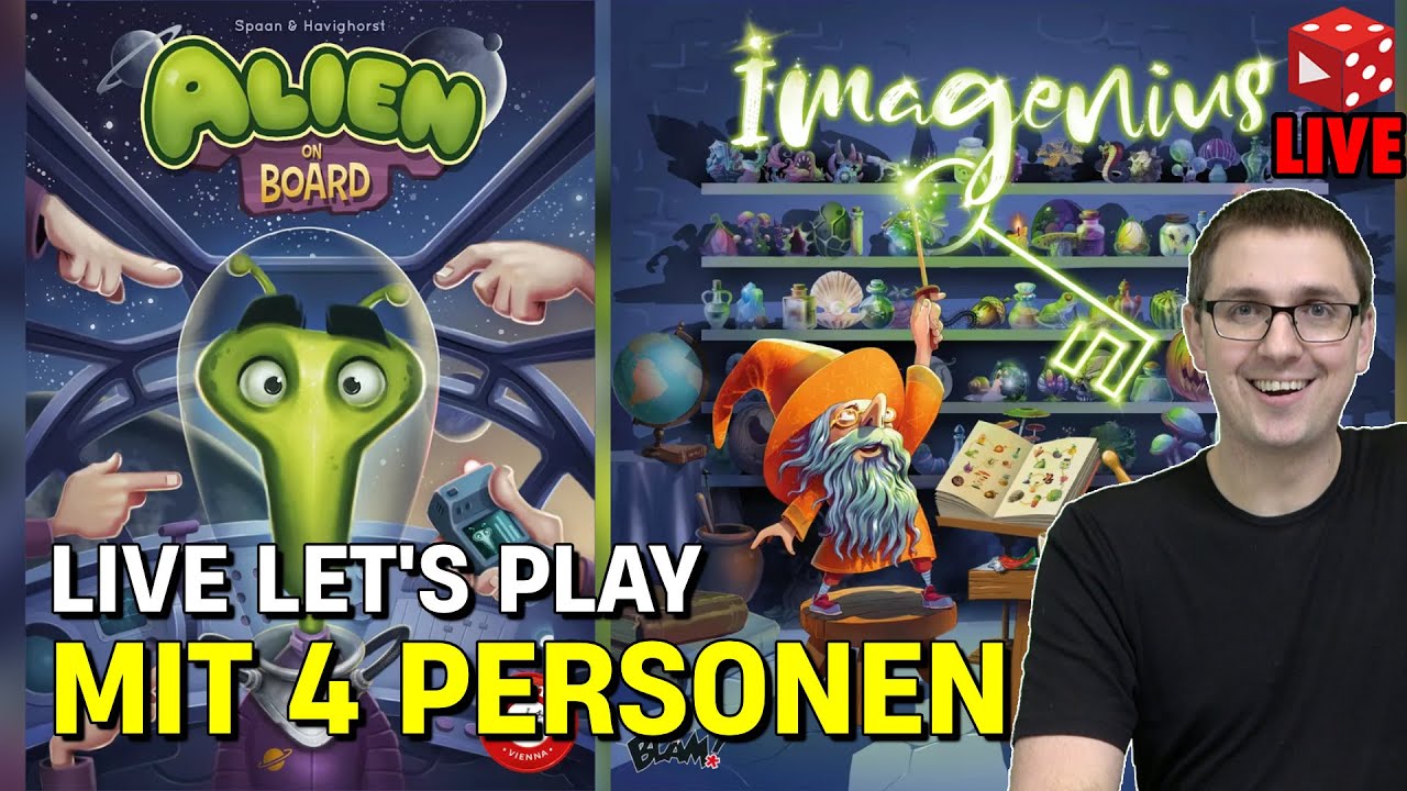Alien on Board & Imagenius | Live Let's Play mit 4 Personen