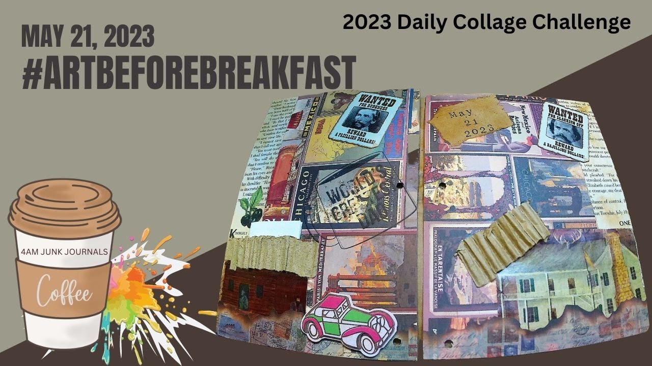 Art Before Breakfast: Let's Work on My Daily Collage Challenge! 05.21.2023