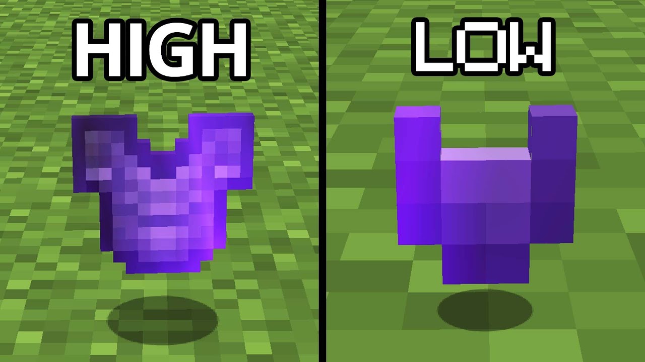 minecraft texture quality: HIGH vs LOW