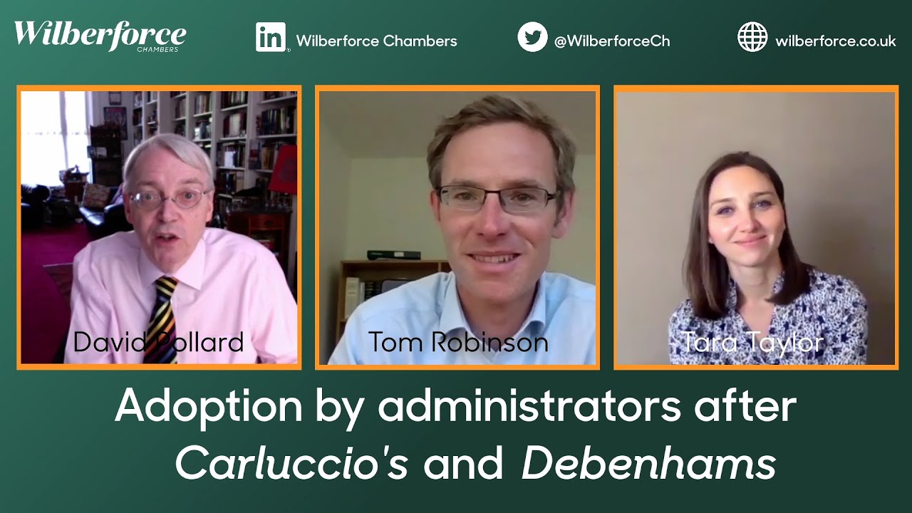 Adoption by administrators after Carluccio's and Debenhams