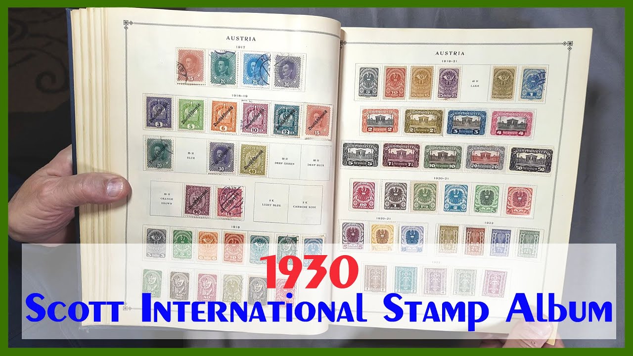 1930 Scott International Junior Stamp Album with 150 year old stamps!