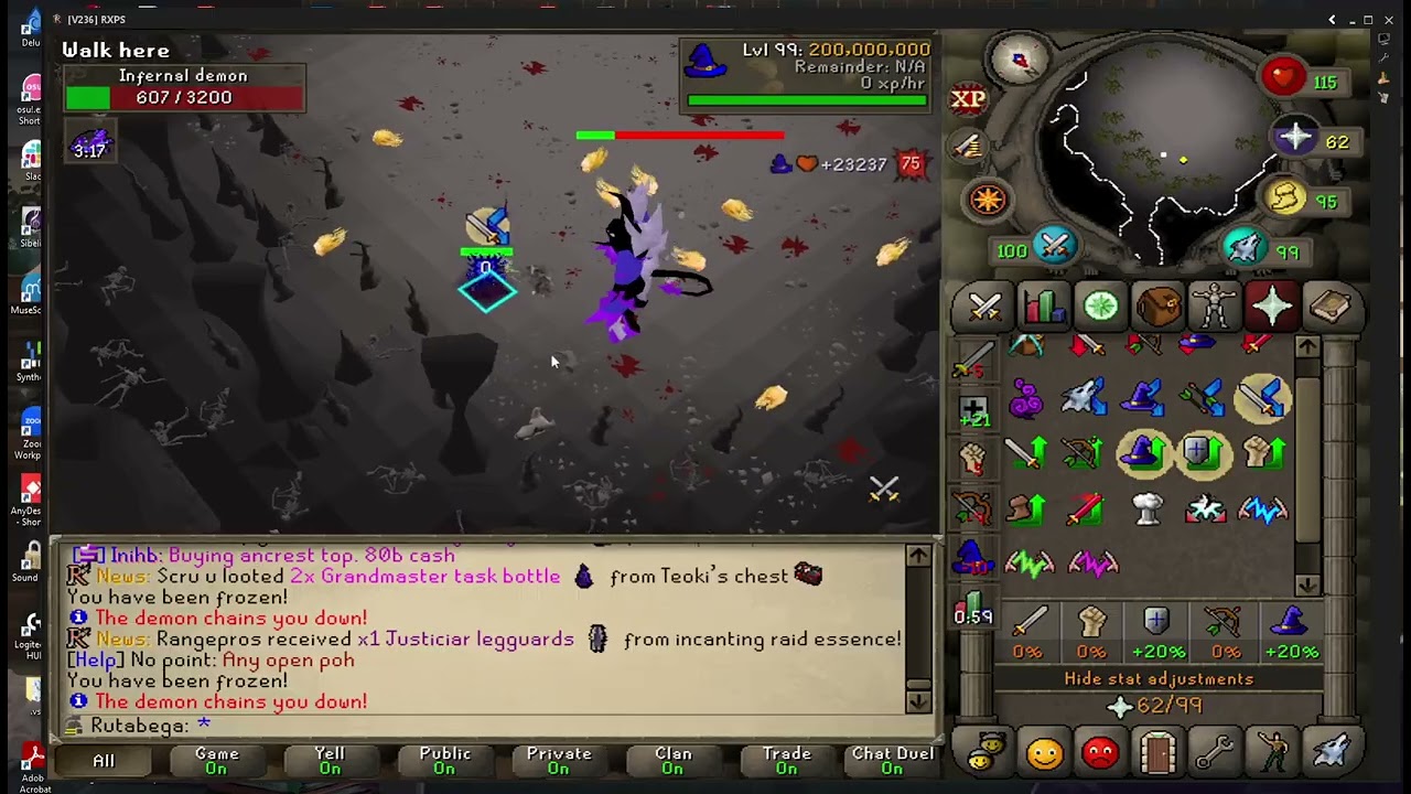 Trial of Infernal Demon w/ Purging staff