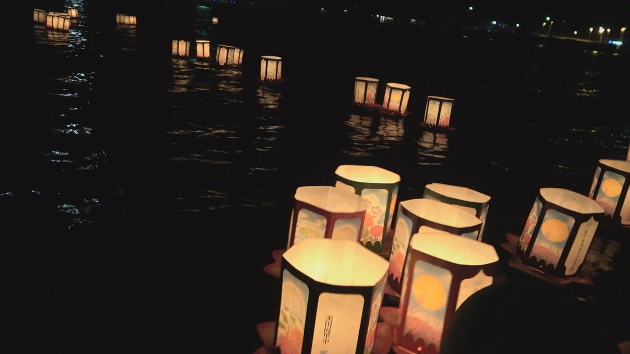 美田尻地区灯ろう流し・盆踊り大会 2019（島根県西ノ島町）