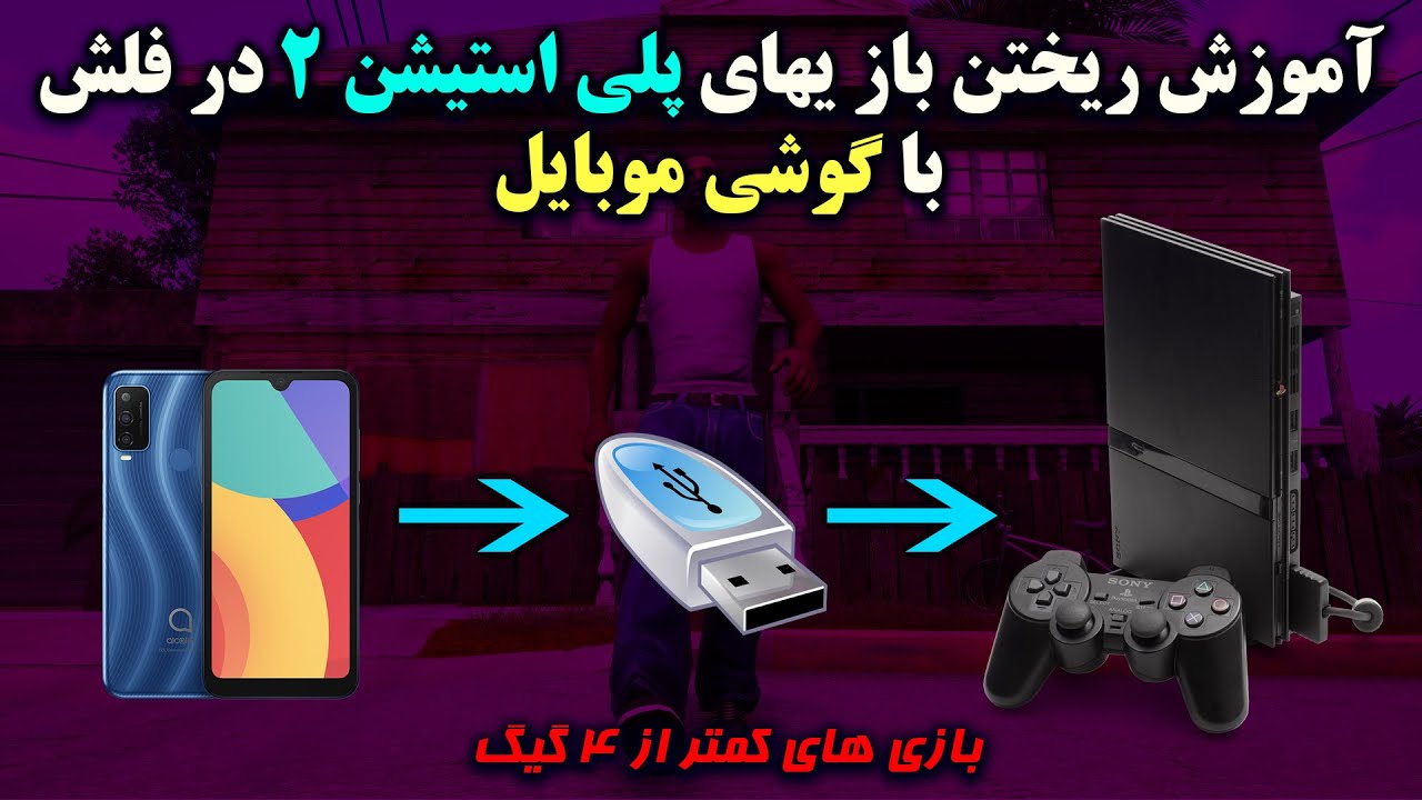 آموزش ریختن بازی های PS2 روی فلش با گوشی موبایل(بازی های کمتر از ۴ گیگ)