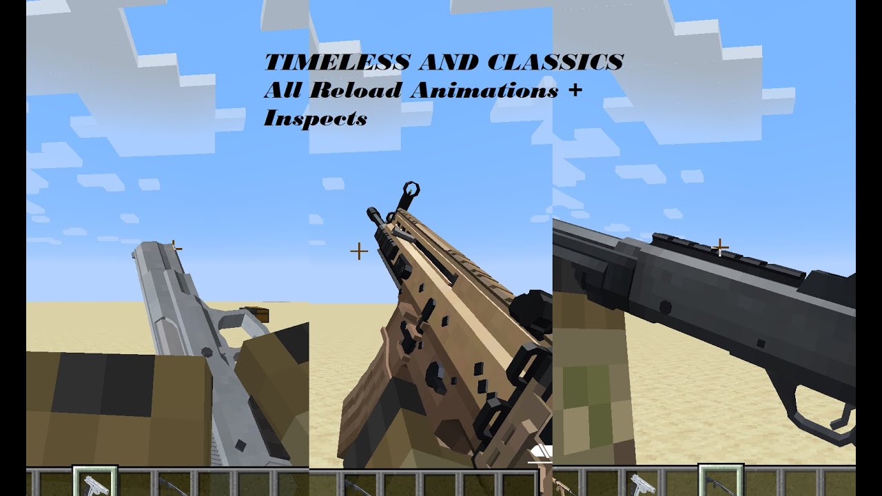 All Gun RELOAD and Showcase Animation from Timeless and Classics [Minecraft Mod] link in discription