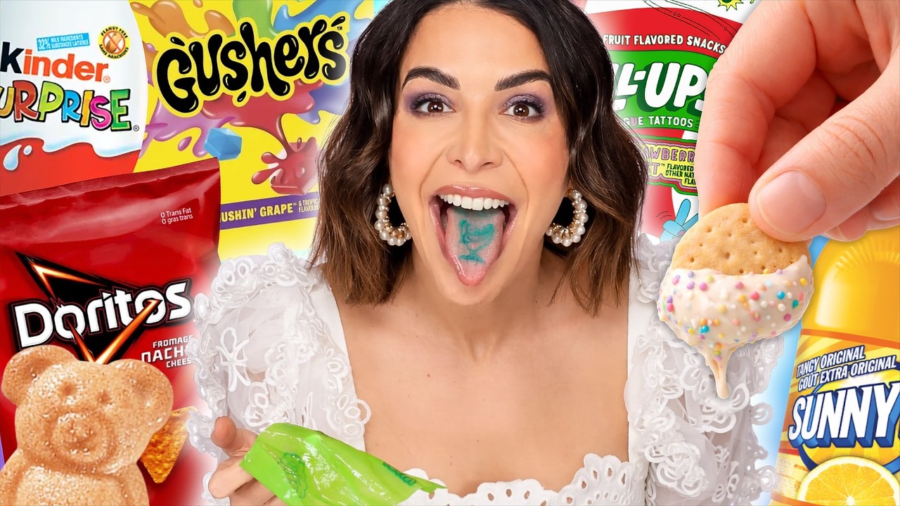 I Bought ICONIC 90s Snacks (& made my kids try them…)