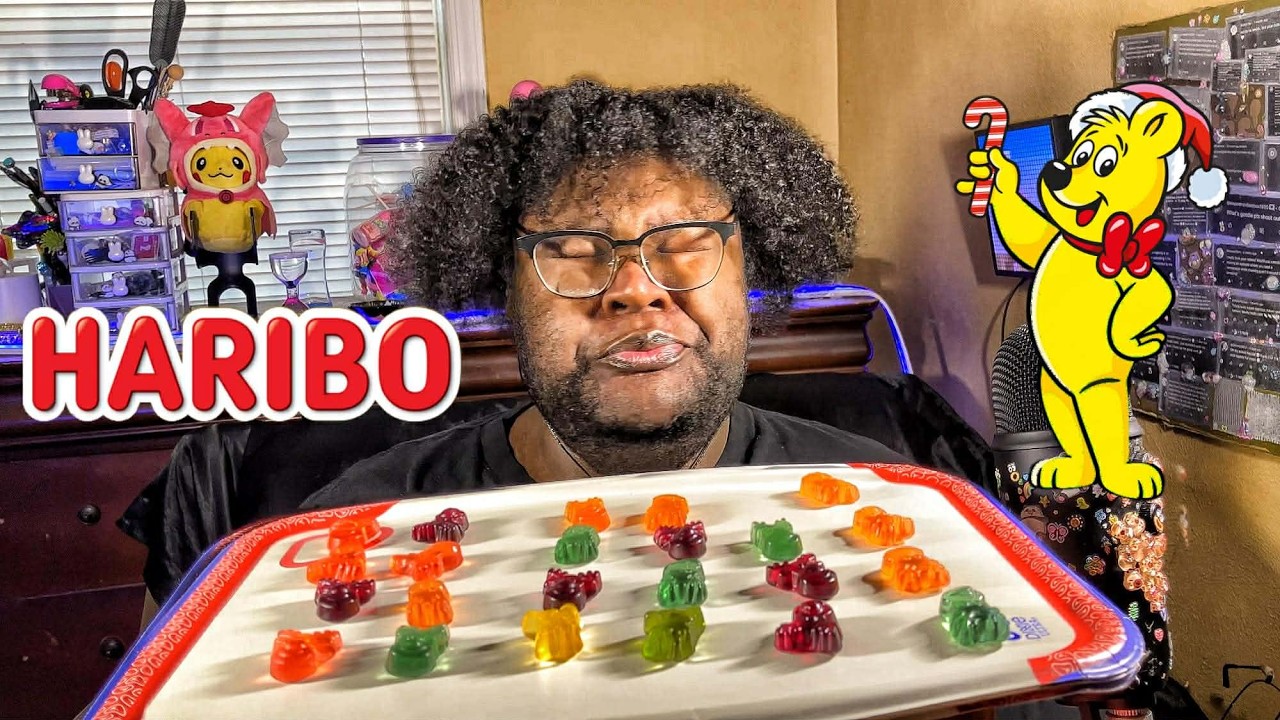 Reindeer Haribo Gummy Eating Sounds | No Talking ASMR