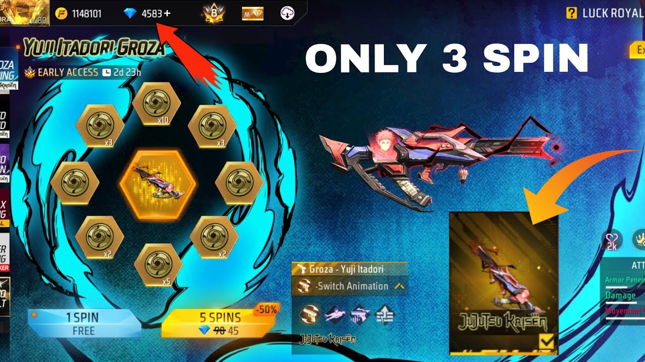 FREE FIRE NEW EVENT GROZA SKIN CLAIM ✨️ #freefire #new #event #grozaskin #claim
