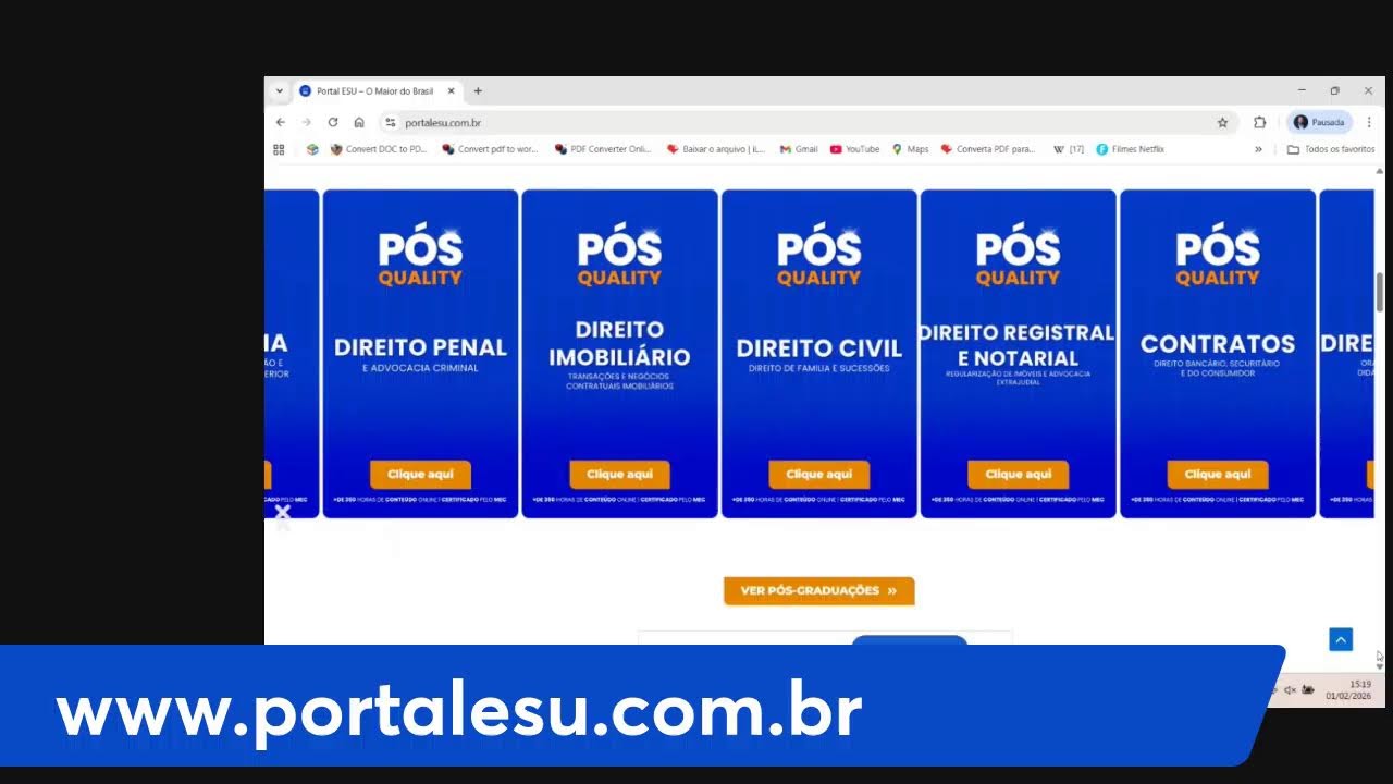 Pós-graduação ESU (ESCOLA SUPERIOR UNIVERSITÁRIA) - Direito imobiliário