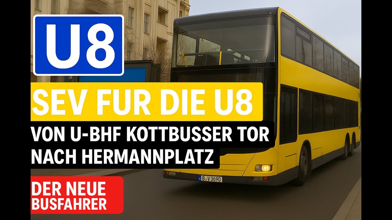 SEV U8 Kottbusser Tor - Hermann Platz - Kottbusser Tor mit 5min Pause ungeschnitten..