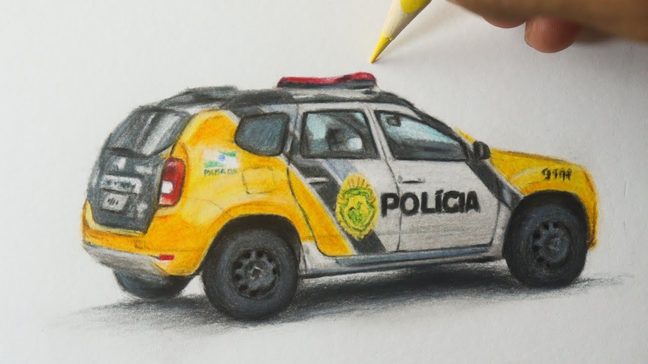 Como desenhar a Viatura da POLICIA MILITAR do Paran&aacute;