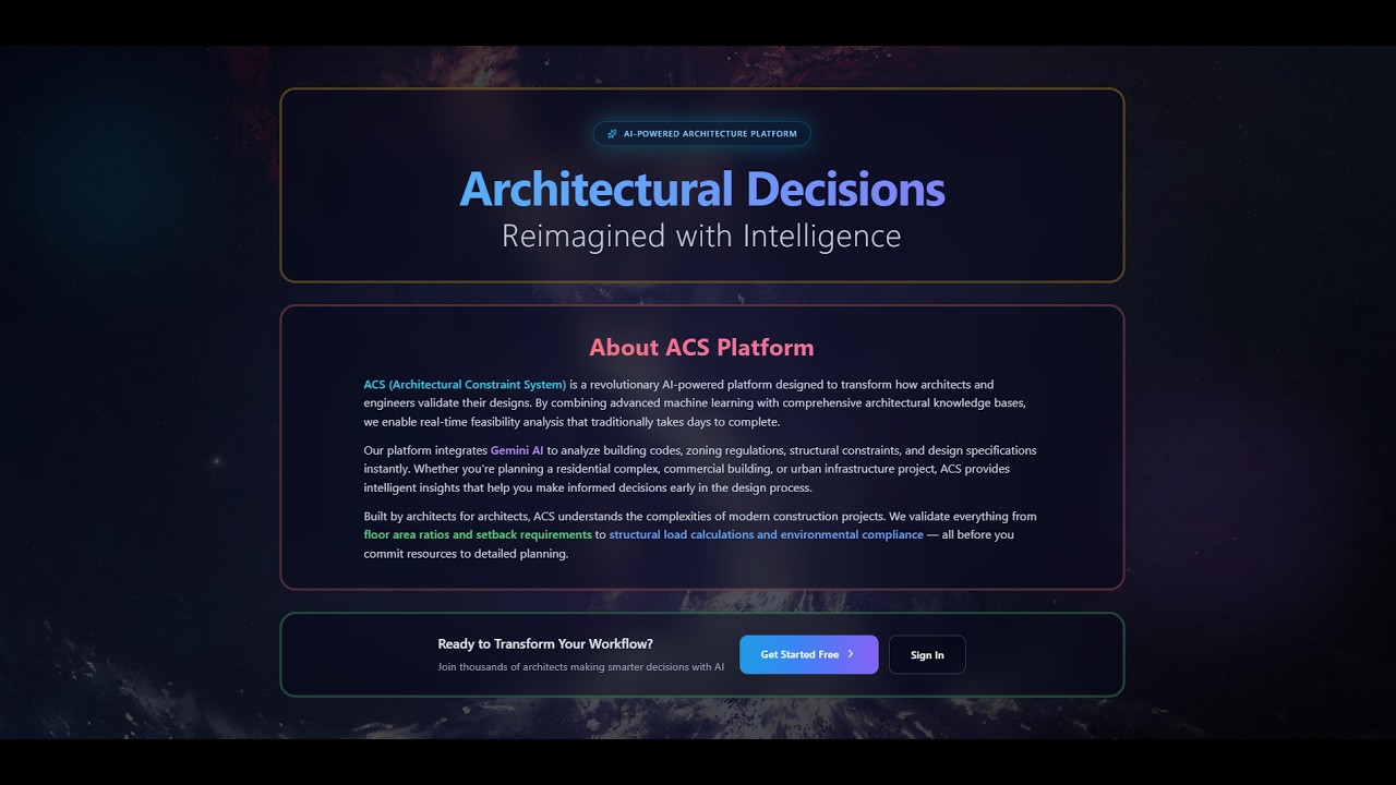 Architectural Constraint Solver (ACS)