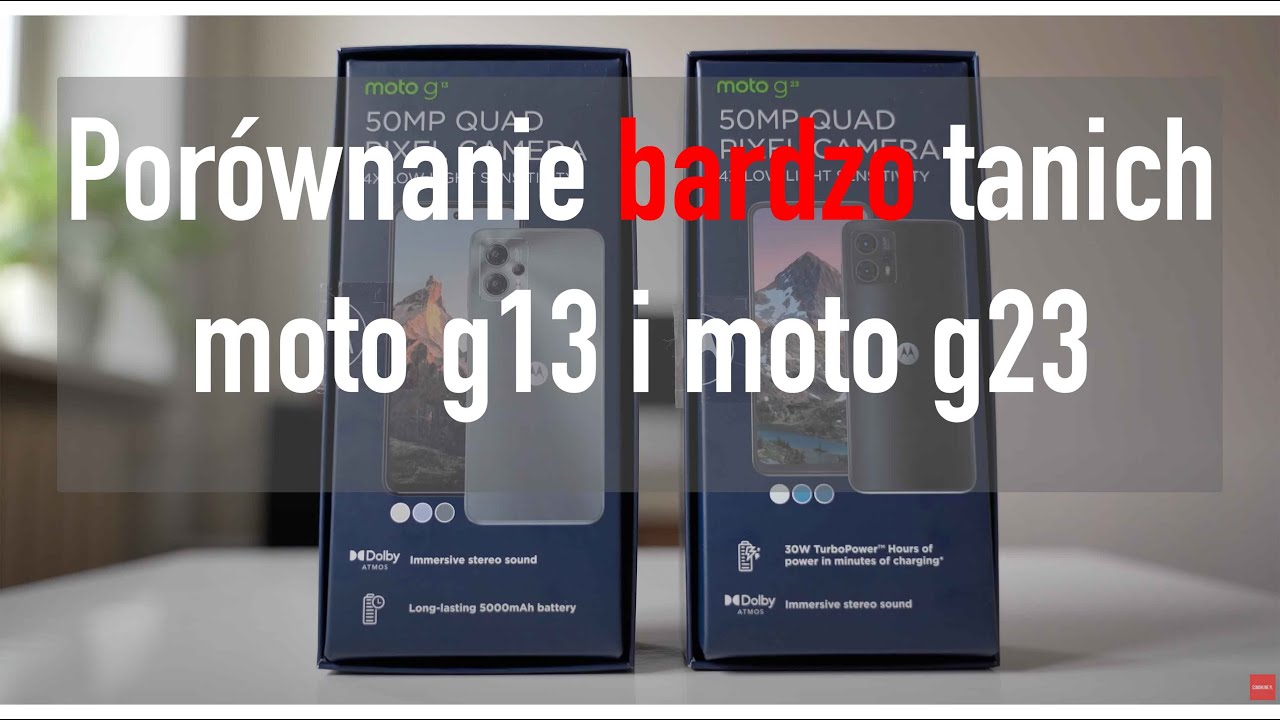 Porównanie bardzo tanich moto g13 i moto g23
