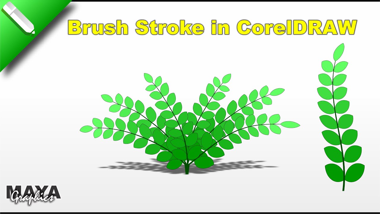 How to Create Brush Stroke in Coreldraw | Artistic Media tool in coreldraw | Maya Graphics