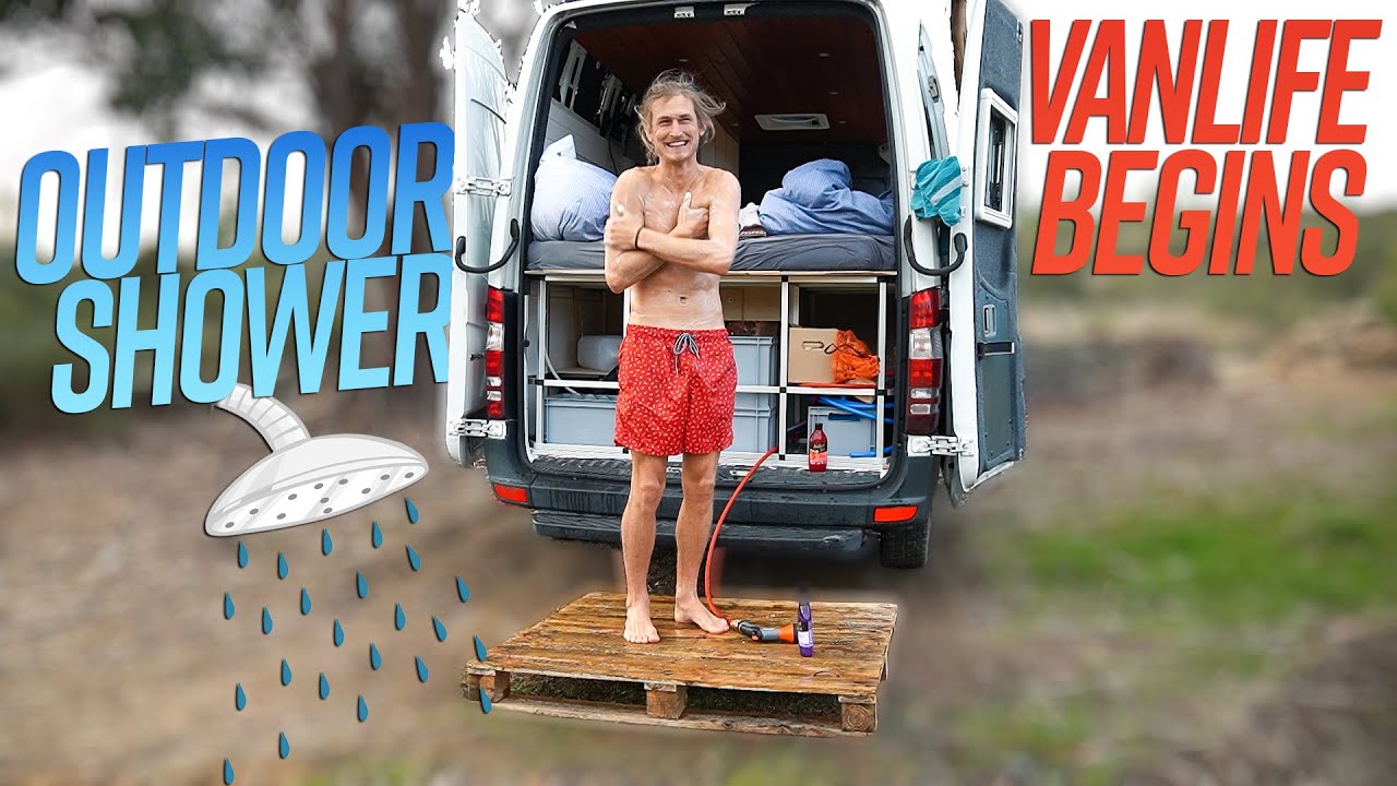 I moved into my DIY CamperVan! Installing my Outdoor Shower