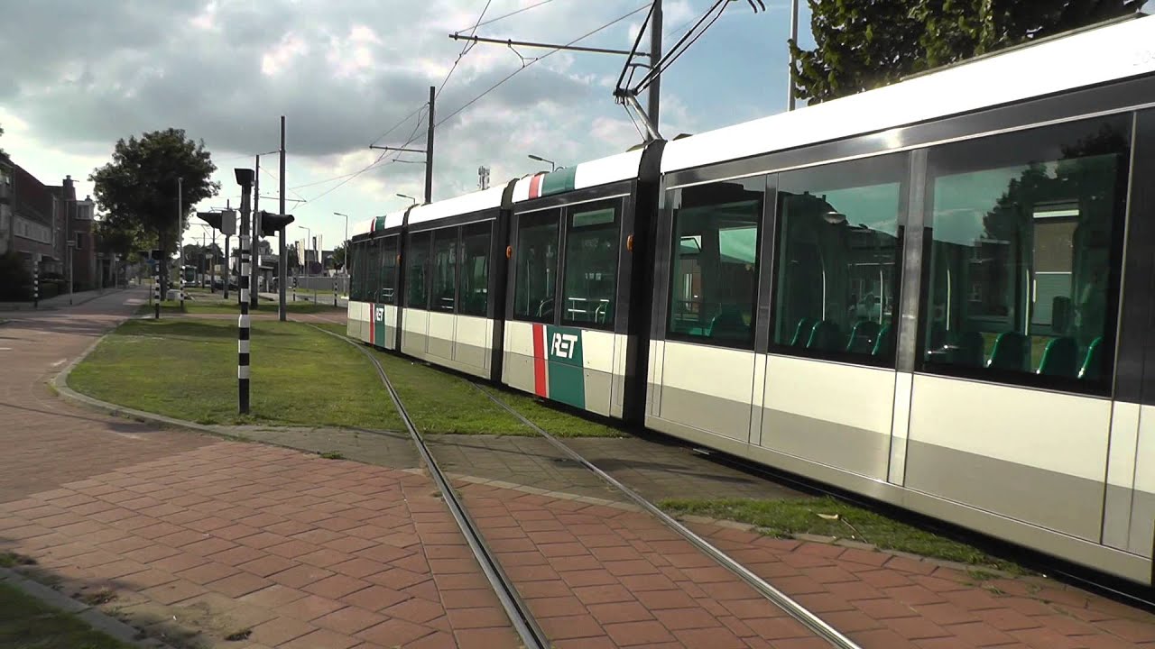 2043, Alstom Citadis RET tram lijn 23, vertrekt van beginpunt Beverwaard, Rotterdam 3 SEPT 2013