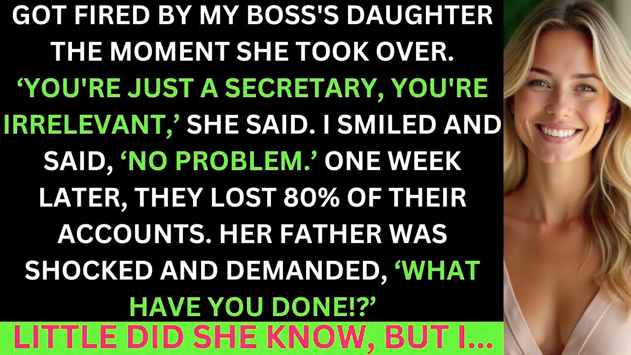My Boss's Daughter Fired Me The Moment She Took Over, Little Did She Know I Wasn't Who She Thought..