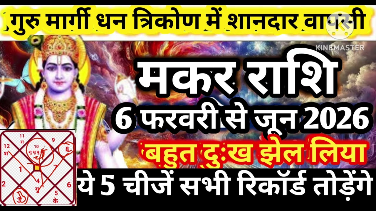 मकर राशि 6 फरवरी गुरु मार्गी शानदार वापसी धन वर्षा सभी रिकॉर्ड तोड़ेंगे मालामाल #astrology #jyotish 
